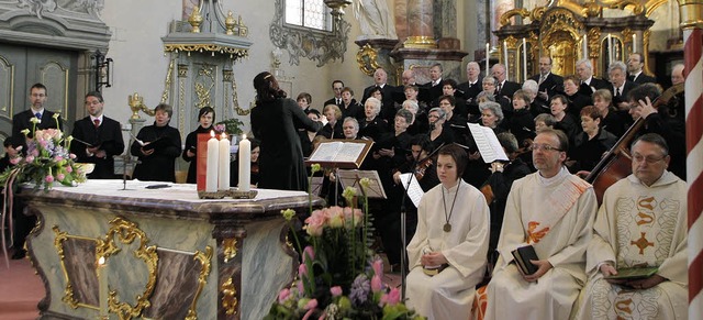 Die Chorgemeinschaft Hohberg umrahmte den Gottesdienst zum Patrozinium.   | Foto: Heidi Fssel