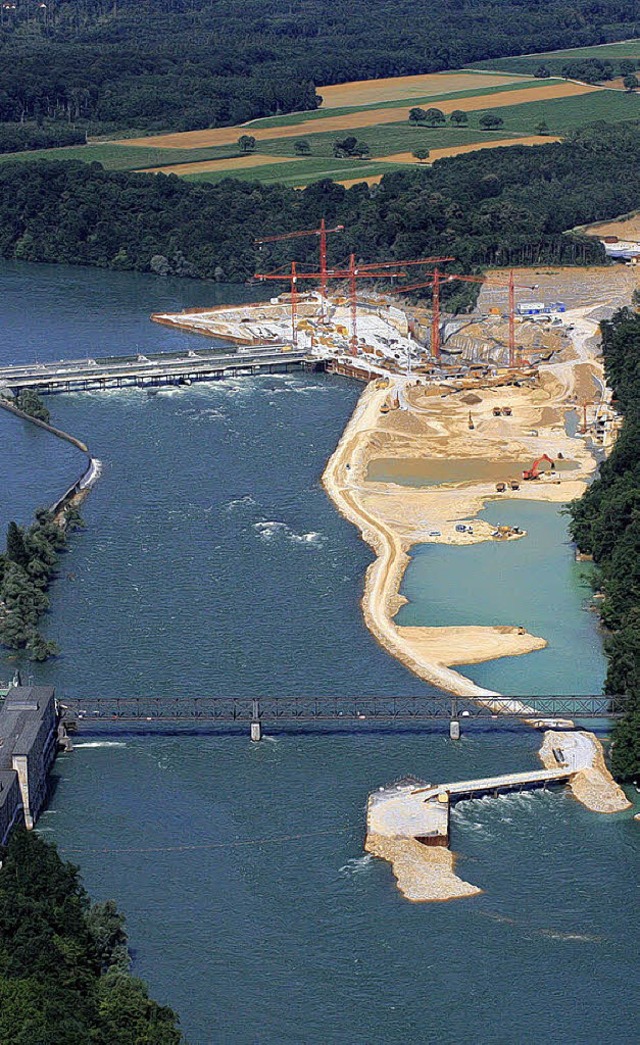 Liefert schon  Strom: Das neue Wasserkraftwerk Rheinfelden  | Foto: bz