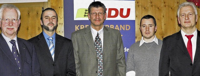 Klaus Danner, Christian Conrath, Alber... Bhler und Gerd Stiefel (von links).   | Foto: Herbst