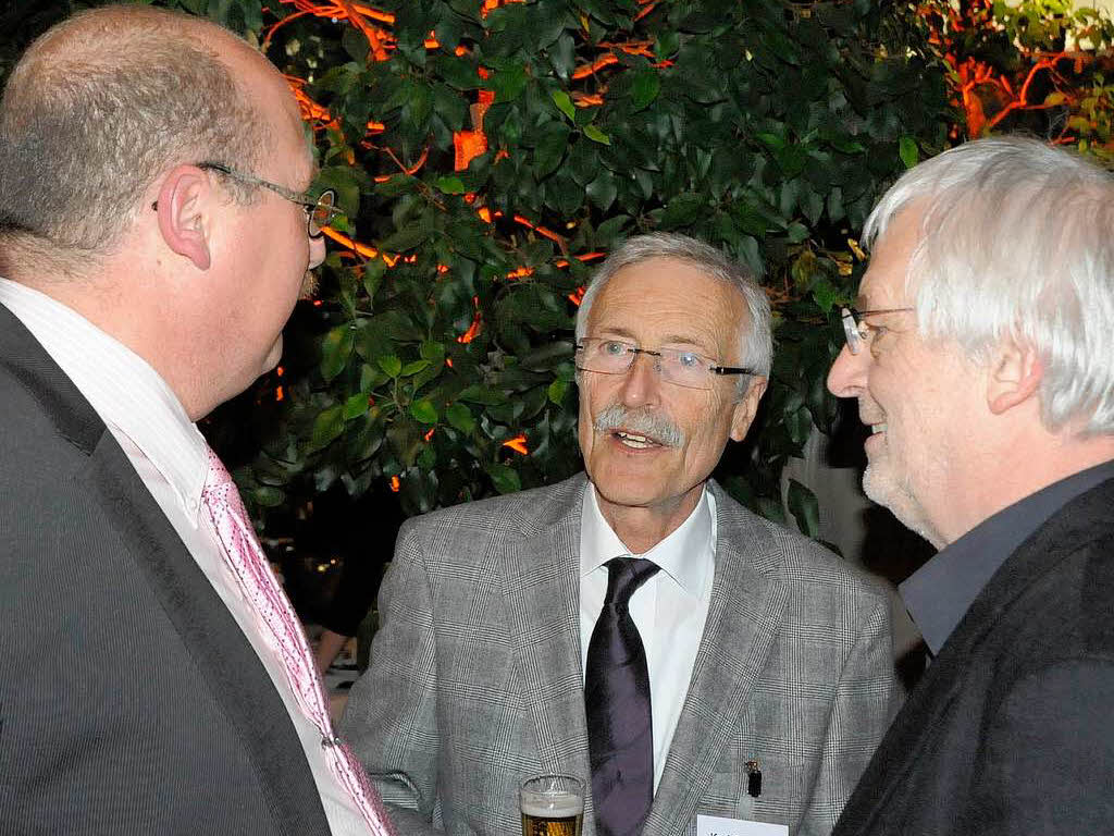 Austausch: BZ-Lokalchef Gerhard Walser, Karl-Friedrich Jundt-Schttle und BZ-Heimatchef Bernd Serger.