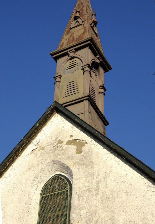 Nicht nur  Putz brckelt an der Adelbergkirche ab.   | Foto: Ingrid Bhm-Jacob