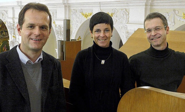 Drei Knstler und ein herrliches Konze...&#8211;  und Ulrich Reinhardt (Orgel)   | Foto: Eberhard Weiss