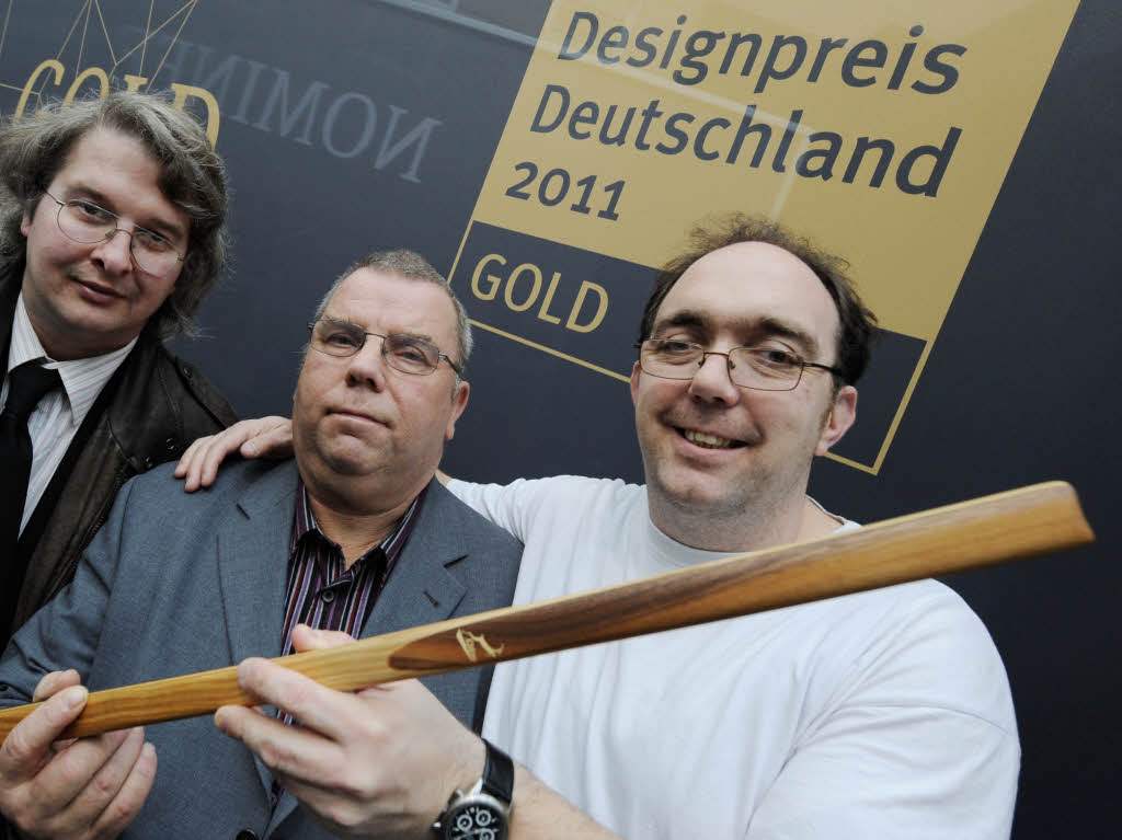 Deutscher Designpreis in Gold: Der Wanderstab „Gemse“, der von geistig behinderten Menschen, die bei der Lebenshilfe Detmold arbeiten,  hergestellt wird