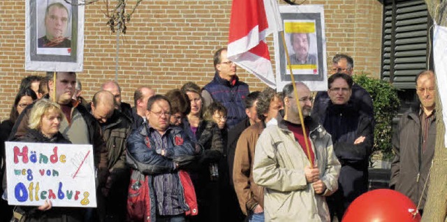 Auch Telekom-Mitarbeiter aus Offenburg demonstrierten gestern in Freiburg.   | Foto: verdi