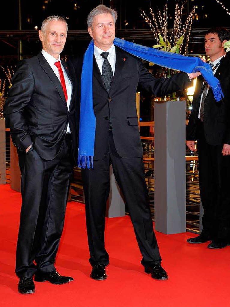 Heimspiel fr den Partybrgermeister: Klaus Wowereit (rechts) und Partner Jrn Kubicki auf der Berlinale