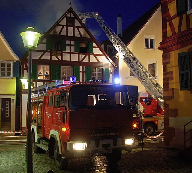 Feuerwehreinsatz im Dezember 2009 in der Gerberstrae   | Foto: rab