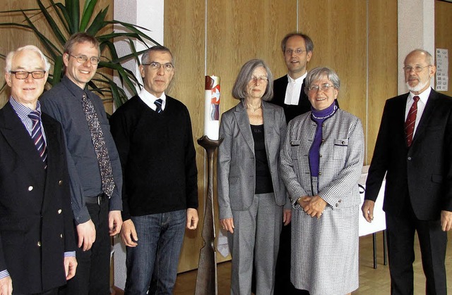 Der ltestenrat der Evangelischen Kirc...Ziegler, Elke Evertz und Wolf Brodauf   | Foto: Privat