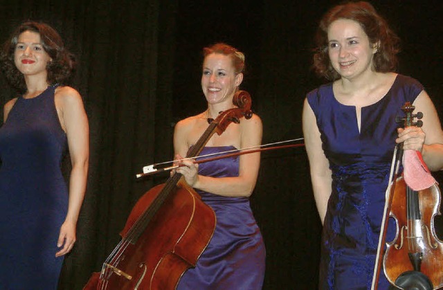 Weltklasse-Trio: Die Geigerin Patricia... Khatia Buniatishvili in Rheinfelden.   | Foto: Frey