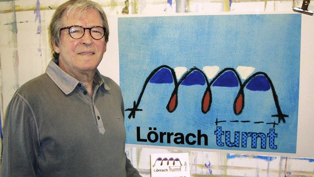 Lrrach turnt: Der Lrracher Knstler ...rt sein Logo fr den 40. Gauturntag.    | Foto: Privat
