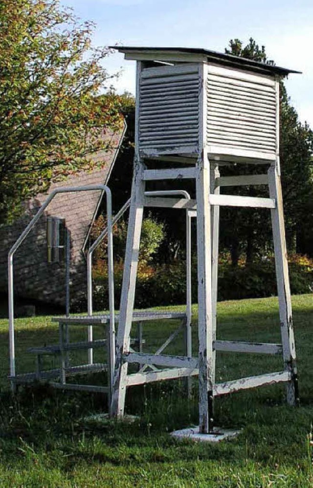 Die Wetterstation in  Schluchsee hat b...ne Datenbertragungstechniken fehlen.   | Foto: Roswitha Klaiber