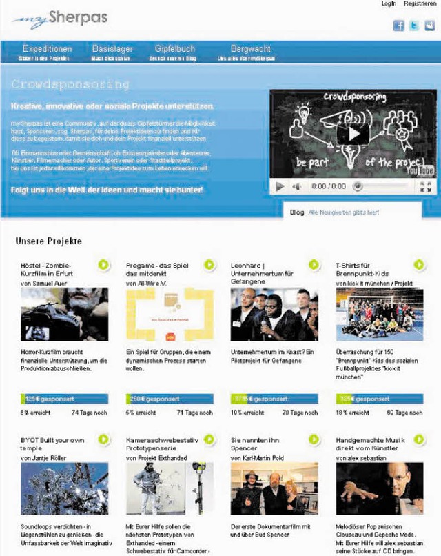 Website MySherpas  | Foto: Screenshot: BZ