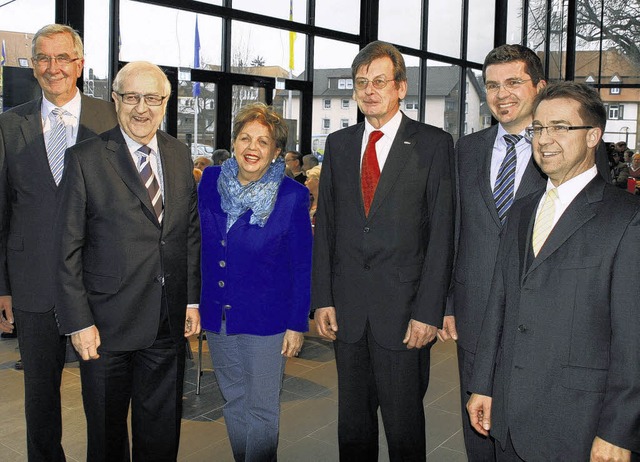 Gruppenbild mit Dame beim Stelldichein...Klotzbcher, Niko Reith und Leo Grimm   | Foto: Thomas Schrter