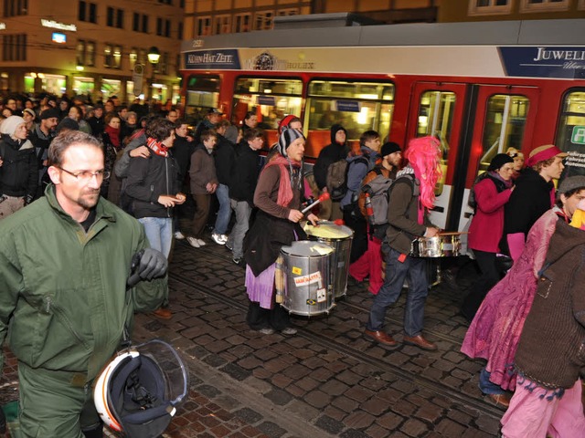 Sambastas bei einer Demo in Freiburg (Archivbild).  | Foto: Rita Eggstein