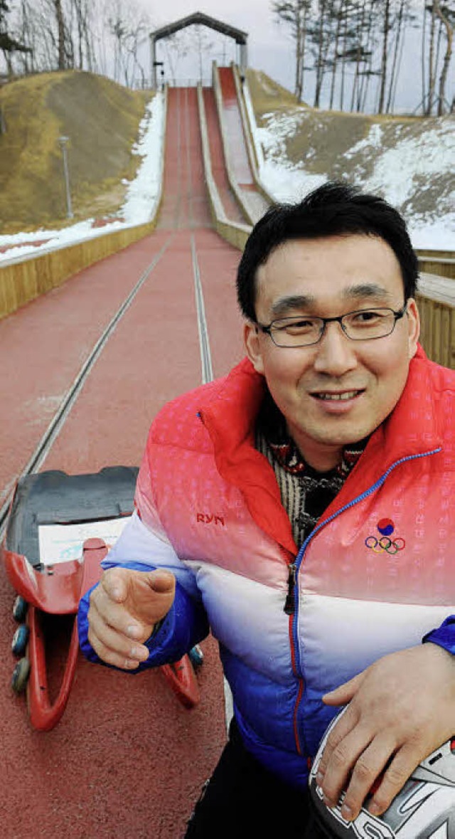 Wirbt fr Olympia in Fernost: Der kore...he Wintersportpionier Kang Kwang-bae.   | Foto: dpa/afp