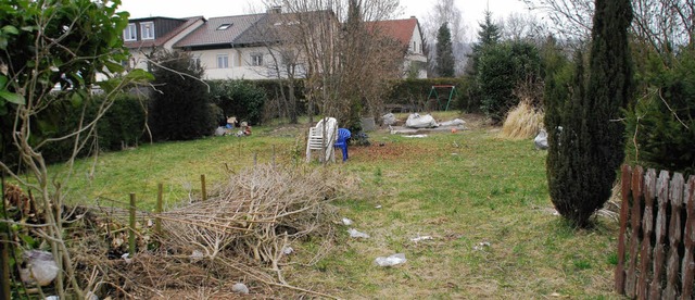 Die Kleingrten am Baldungweg, wo drei...ehen sollen,  sind bereits abgerumt.   | Foto: Ralf Staub