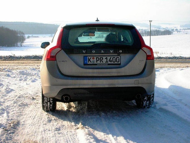 Der Volvo V60 macht eine gute Figur, von hinten.....  | Foto: Hans-Henning Kiefer