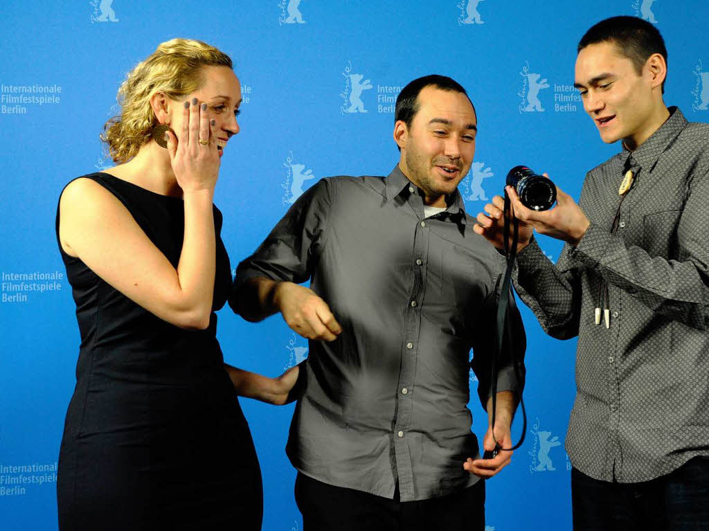 MacLean (M) mit Produzentin Cara Marcous (l.) und Schauspieler Frank Qutuk.