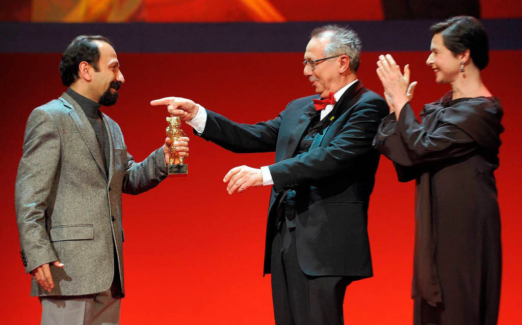 Farhadi, Kosslick und Jury-Vorsitzende Isabella Rossellini (l-r).