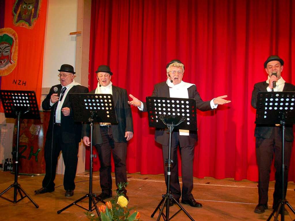 Die Hebeldorf Harmonists, v.l. Gerhard Kiefer, Jrg Jost, Bernhard Greiner und Mario Brugger