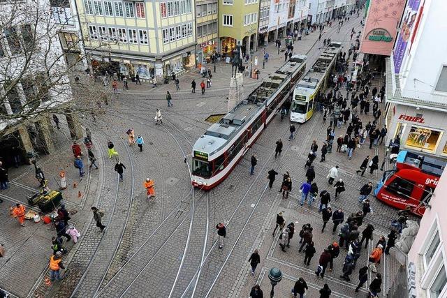 Neues Gleisbett - Freiburger Innenstadt wird zur Großbaustelle