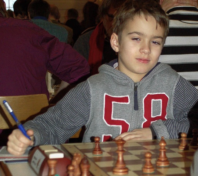 Der neunjhrige Saphir Sahki (Brombach) wurde im B-Turnier 13.   | Foto: Held