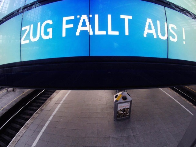 Die GDL streikt am Dienstag. | Foto: ddp Die GDL streikt am Dienstag. | Foto: ddp