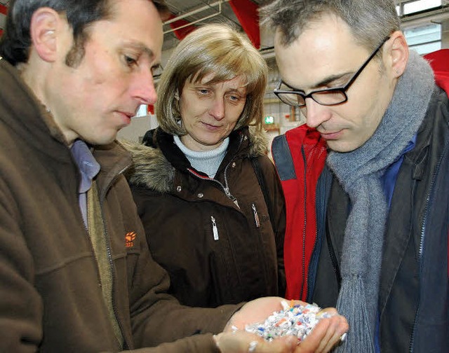 Interessiert: Gerhard Schick und Landt...st die noch junge Firma Vogt-Plastik.   | Foto: Danielle Hirschberger