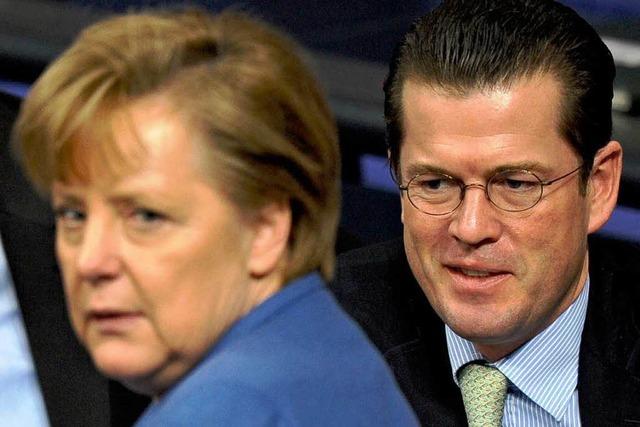 Kanzlerin und CSU-Chef sttzen Guttenberg trotz Irritationen