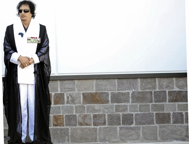 Immer mehr Gefolgsleute wenden sich vo... ab: Libyens Diktator Muammar Gaddafi   | Foto: dpa