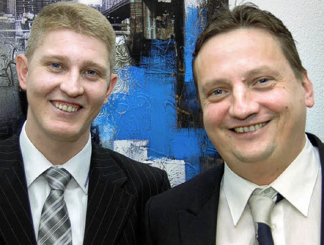 Alexander Schmidt (links) und Frank No...eitskrfte und  Investments erffnet.   | Foto: hans-hochen voigt