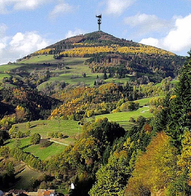 Standortentscheidung: Der Zeller Blaue...Funkmast fr den Tetra-Behrdenfunk.    | Foto: fotomontage:BZ