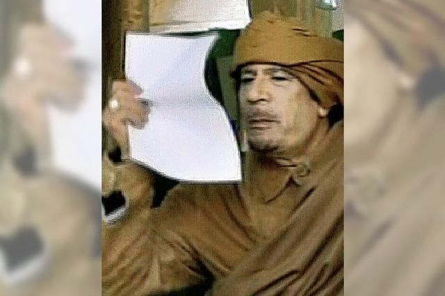 Gaddafi droht den Libyern