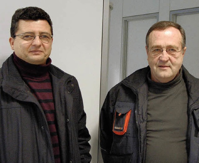 Uwe Mhl (links) und Herbert Kropf wol... mit gltigen Tickets unterwegs sind.   | Foto: Ralf H. Dorweiler