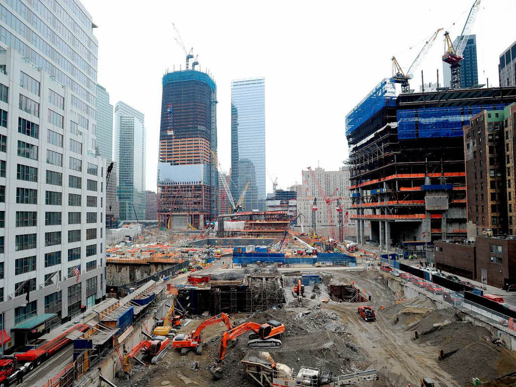 Die Baustelle fr das neue World Trade in New York