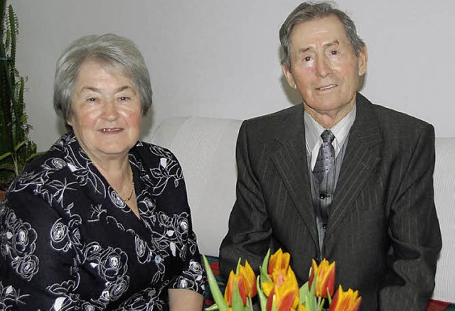 Rckblick in Endingen auf 50 gemeinsame Jahre: Hilda und Johann Mass.  | Foto: Roland Vitt
