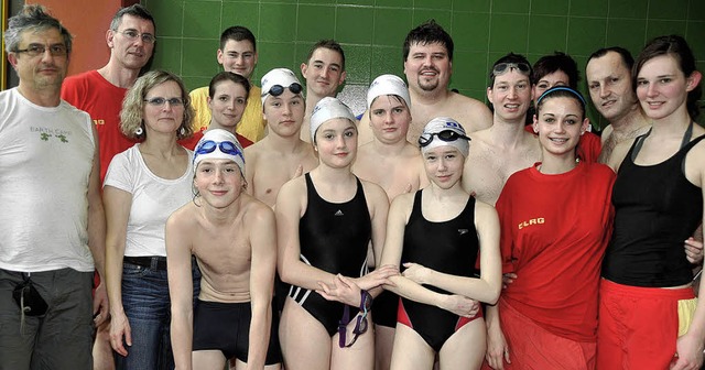 Die DLRG-Ortsgruppe Mllheim-Neuenburg...gsschwimmen in Merzhausen  vertreten.   | Foto: Alexander Anlicker