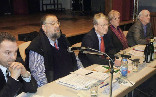 BLHV-Diskussion mit (von links) Marcel...le (SPD) und Alexander Schoch (Grne).  | Foto: Karlernst Lauffer