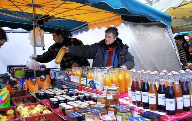 Fast wie im Sden: Markt in Straburg   | Foto: Bri