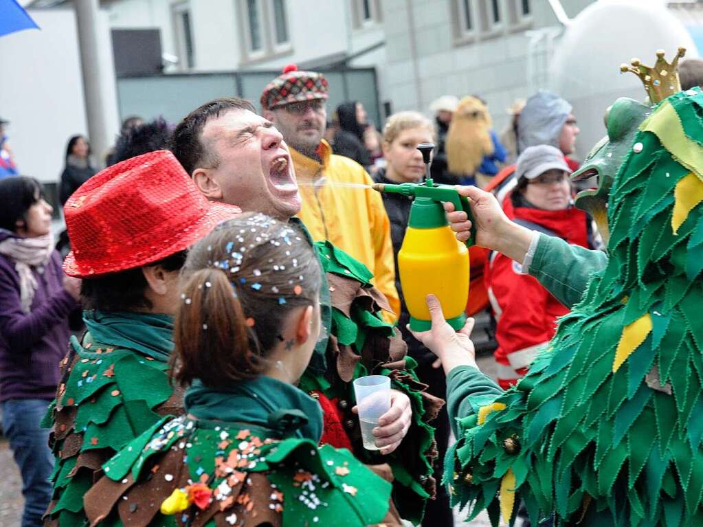 Masken und bunte Hs bestimmten am Sonntag den Narrenumzug in Mllheim mit ber 2500 Teilnehmern.