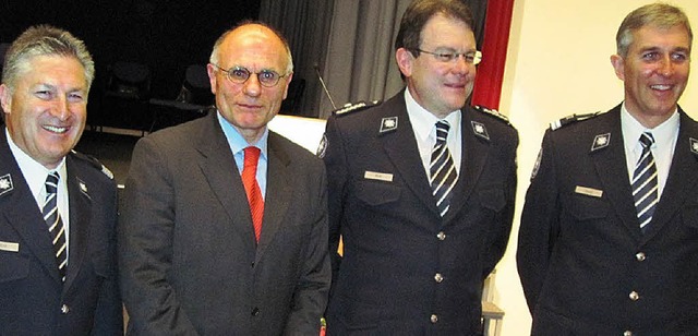 Markus Hubeli, Rudolf Dietrich,  Jrg ...nzwache) und Roger Zaugg (von links).   | Foto: Grenzwachtregion Basel