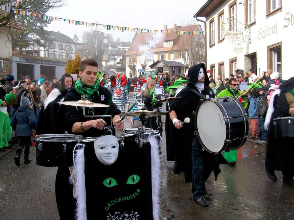 Die Gssle Hupfer sorgten fr nrrische Tne beim Umzug. 