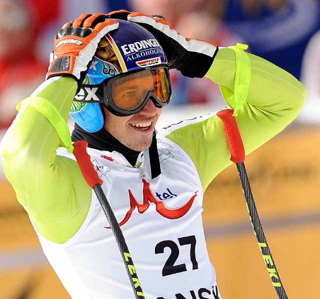 Ein froher Felix Neureuther   | Foto: afp