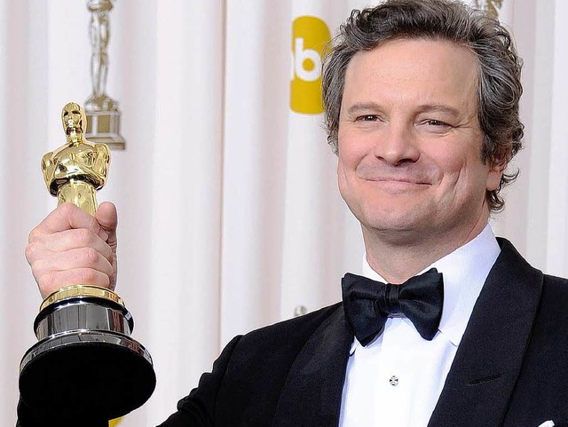 Der erwartete Preistrger: Colin Firth...nem Oscar fr den besten Schauspieler.  | Foto: dpa
