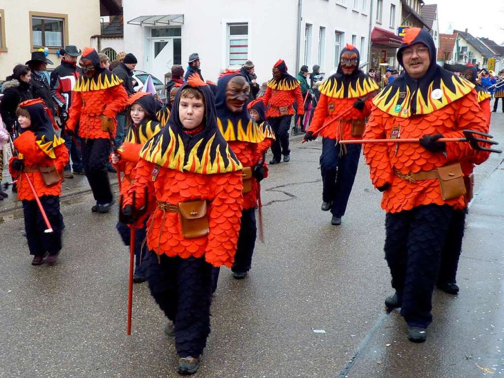 Auch der Nachwuchs der Kollnauer Feuerteufel war dabei