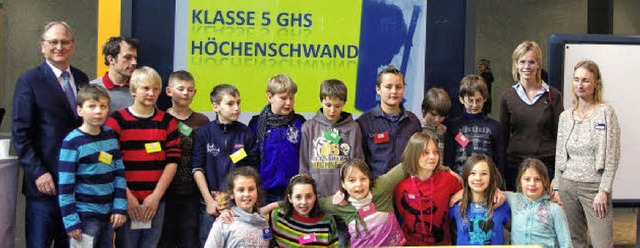 Hanspeter Hauke (links) hatte die Fnf... von rechts) begleitete die Schler.    | Foto: Privat