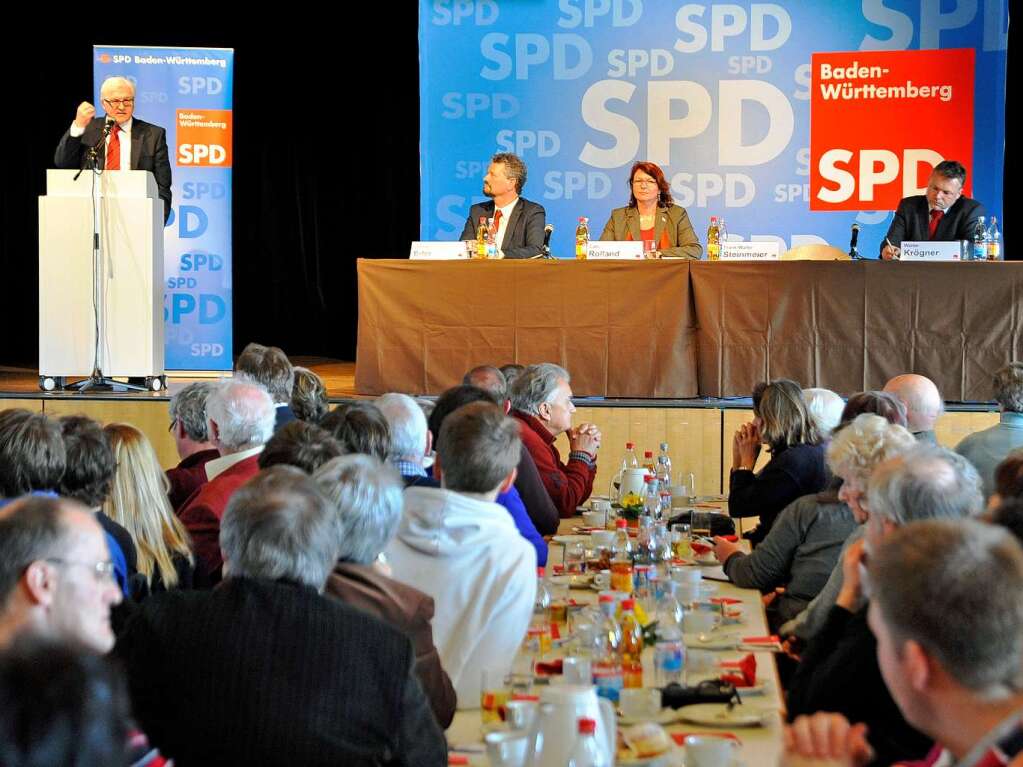 Wahlkampftermin mit Frank-Walter Steinmeier im Brgerhaus Seepark in Freiburg.