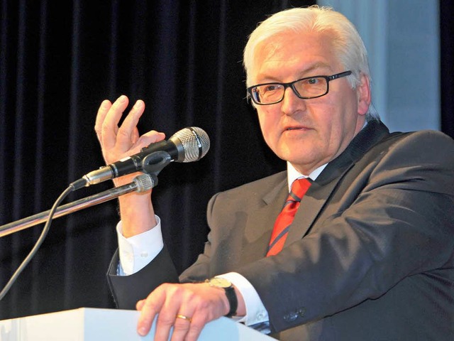 Frank-Walter Steinmeier am Mittwoch in Freiburg  | Foto: michael bamberger