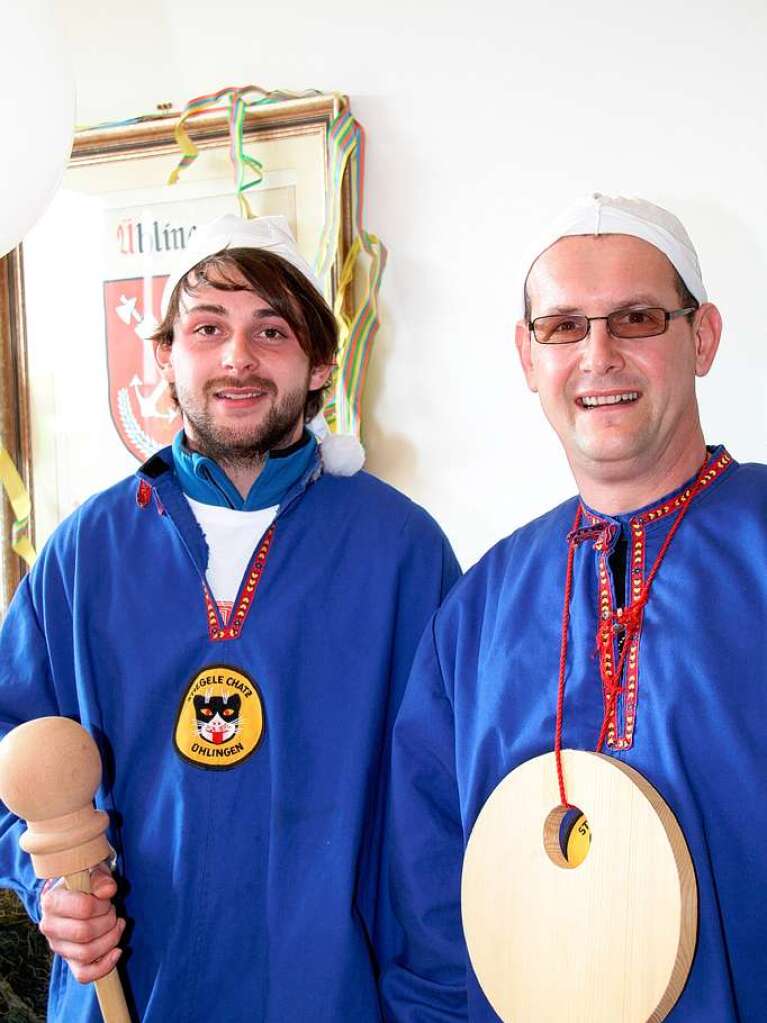 Narrenprsidenten Klaus Mller (rechts) und Timo Schuble