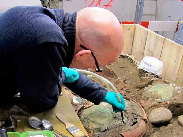 Sensationelle Funde legen Archologen derzeit in Basel frei.   | Foto: BZ