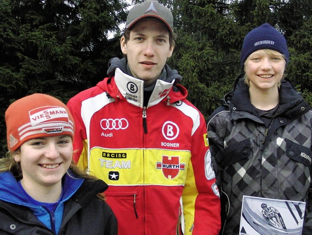 Sabrina Stuhlfauth,  Jonas Faller und ...n sich ber ihre sportlichen Erfolge.   | Foto: Privat